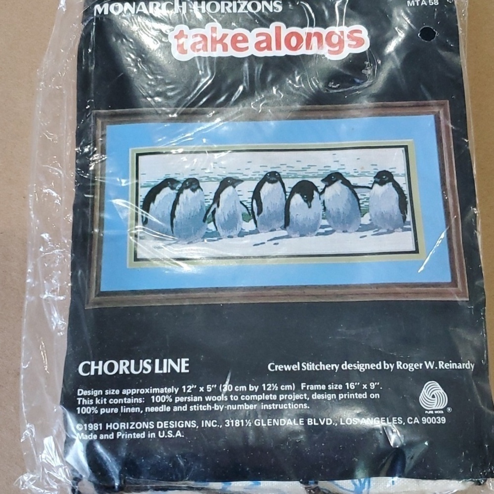 Monarch Horizons Take Along Kit Chorus Line Penguins MTA 58 NIP
